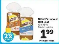 Safeway Nature's Harvest Half Loaf offer