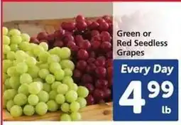 Safeway Green or Red Seedless Grapes offer