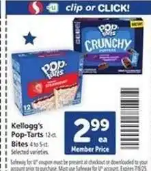 Safeway Kellogg's Pop-Tarts offer