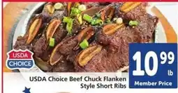 Safeway USDA Choice Beef Chuck Flanken Style Short Ribs offer