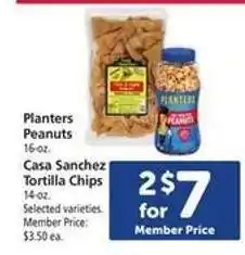 Safeway Planters Peanuts & Casa Sanchez Tortilla Chips offer