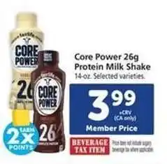 Safeway Core Power 26g Protein Milk Shake offer