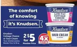 Safeway Knudsen Cottage Cheese or Sour Cream offer
