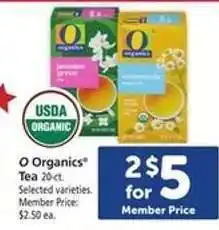 Safeway O Organics Tea offer