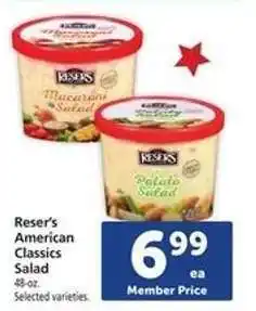 Safeway Reser's American Classics Salad offer