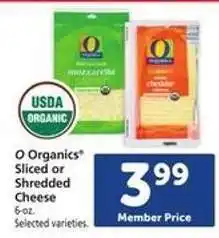 Safeway O Organics Sliced or Shredded Cheese offer