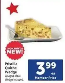 Safeway Priscilla Quiche Wedge offer