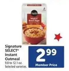 Safeway Signature SELECT Instant Oatmeal offer
