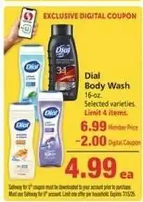 Safeway Dial Body Wash offer
