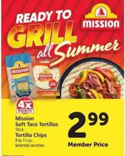 Safeway Mission Soft Taco Tortillas & Tortilla Chips offer