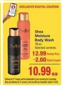 Safeway Shea Moisture Body Wash offer