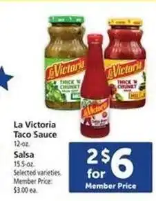 Safeway La Victoria Taco Sauce / Salsa offer