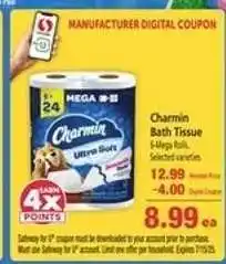 Safeway Charmin Bath Tissue offer