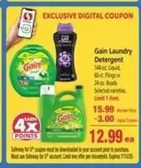 Safeway Gain Laundry Detergent offer