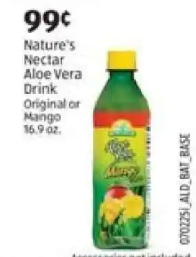 Aldi Nature's Nectar Aloe Vera Drink offer