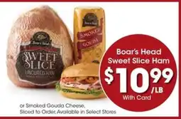 Kroger Boar's Head Sweet Slice Ham offer