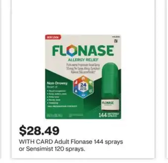 CVS Adult Flonase 144 sprays or Sensimist 120 sprays offer
