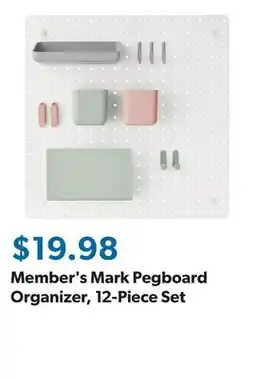 Sam's Club Member's Mark Pegboard Organizer, 12-Piece Set offer