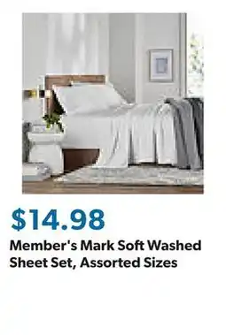 Sam's Club Member's Mark Soft Washed Sheet Set, Assorted Sizes offer