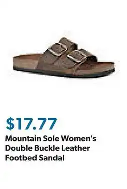 Sam's Club Mountain Sole Women's Double Buckle Leather Footbed Sandal offer