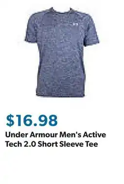 Sam's Club Under Armour Men's Active Tech 2.0 Short Sleeve Tee offer