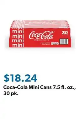 Sam's Club Coca-Cola Mini Cans 7.5 fl. oz., 30 pk offer