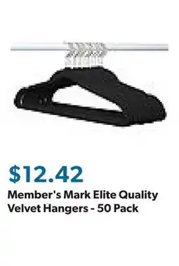 Sam's Club Member's Mark Elite Quality Velvet Hangers - 50 Pack offer