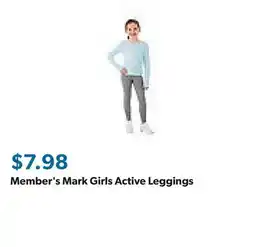 Sam's Club Member's Mark Girls Active Leggings offer