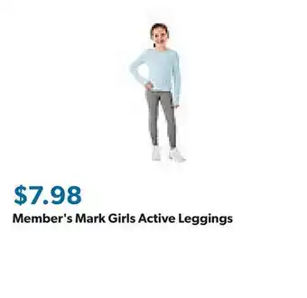 Sam's Club Member's Mark Girls Active Leggings offer