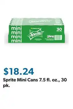Sam's Club Sprite Mini Cans 7.5 fl. oz., 30 pk offer