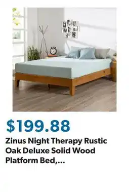 Sam's Club Zinus Night Therapy Rustic Oak Deluxe Solid Wood Platform Bed, Assorted Sizes offer