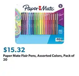 Sam's Club Paper Mate Flair Pens, Assorted Colors, Pack of 20 offer