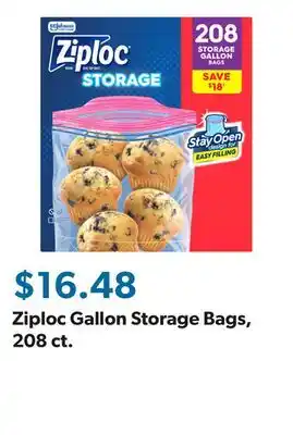 Sam's Club Ziploc Gallon Storage Bags, 208 ct offer