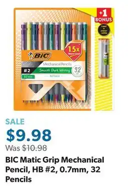 Sam's Club BIC Matic Grip Mechanical Pencil, HB #2, 0.7mm, 32 Pencils offer