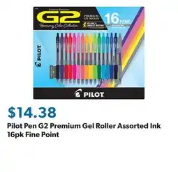 Sam's Club Pilot Pen G2 Premium Gel Roller Assorted Ink 16pk Fine Point offer