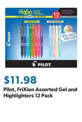 Sam's Club Pilot, FriXion Assorted Gel and Highlighters 12 Pack offer