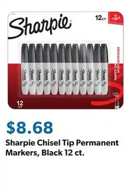 Sam's Club Sharpie Chisel Tip Permanent Markers, Black 12 ct offer