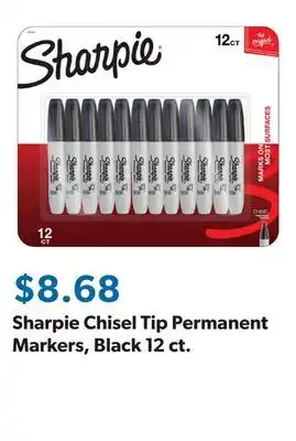 Sam's Club Sharpie Chisel Tip Permanent Markers, Black 12 ct offer