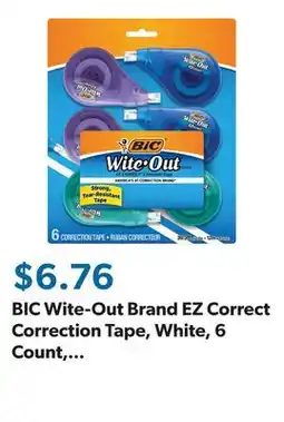 Sam's Club BIC Wite-Out Brand EZ Correct Correction Tape, White, 6 Count, Colors may vary offer