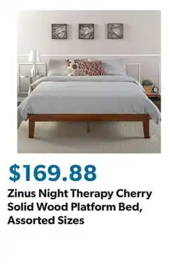 Sam's Club Zinus Night Therapy Cherry Solid Wood Platform Bed, Assorted Sizes offer