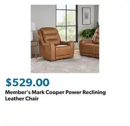 Sam's Club Member's Mark Cooper Power Reclining Leather Chair offer