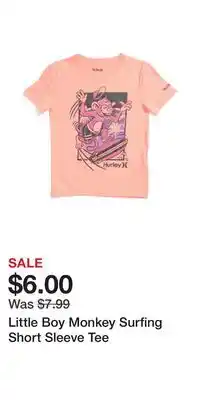 TJ Maxx Little Boy Monkey Surfing Short Sleeve Tee offer