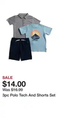 TJ Maxx 3pc Polo Tech And Shorts Set offer