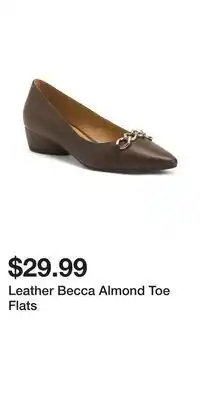 TJ Maxx Leather Becca Almond Toe Flats offer