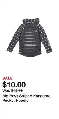 TJ Maxx Big Boys Striped Kangaroo Pocket Hoodie offer