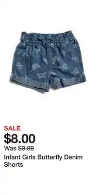 TJ Maxx Infant Girls Butterfly Denim Shorts offer