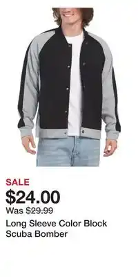 TJ Maxx Long Sleeve Color Block Scuba Bomber offer