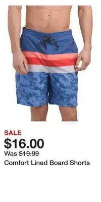 TJ Maxx Comfort Lined Board Shorts offer