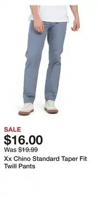 TJ Maxx Xx Chino Standard Taper Fit Twill Pants offer