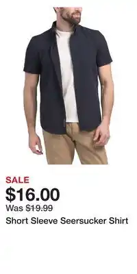 TJ Maxx Short Sleeve Seersucker Shirt offer